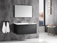 Top hot sale design LED framed mirror and corian basin modern elegant bathroom cabinet LD-1703