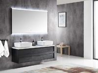 Double bowl big size 45degree edges modern bathroom vanity LD-1706A